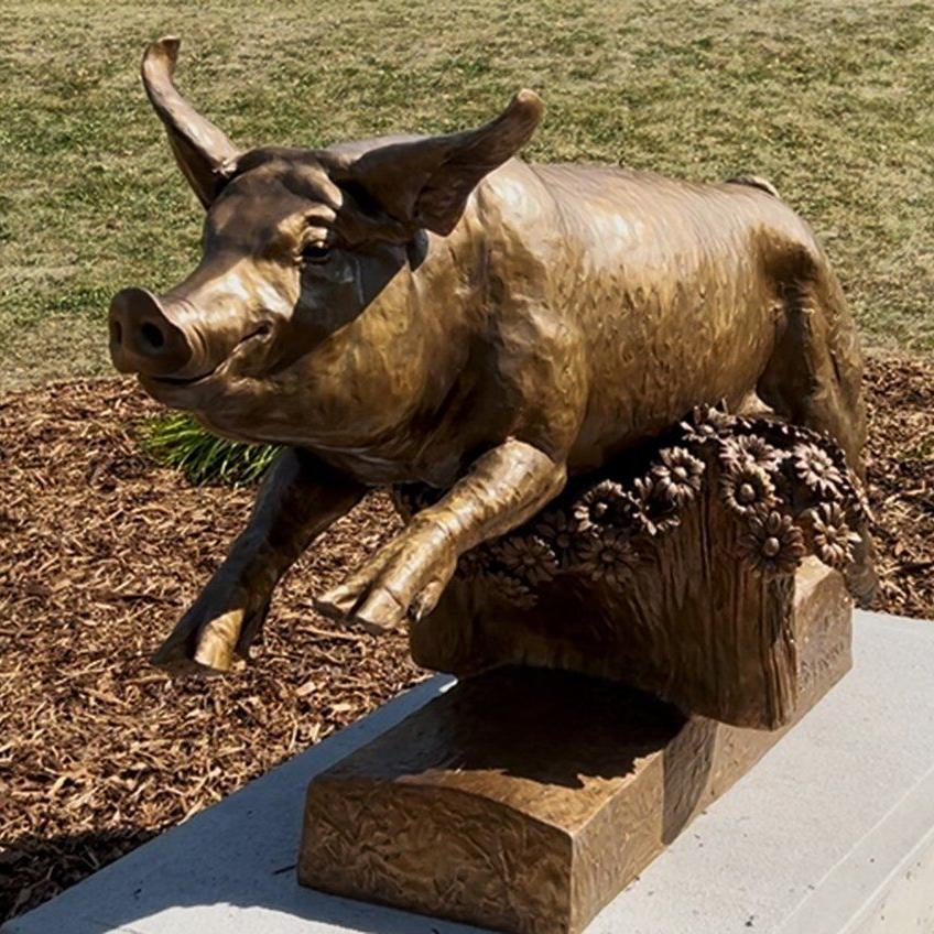 'Freedom-loving hog': City salutes swine that staved off slaughter with statue